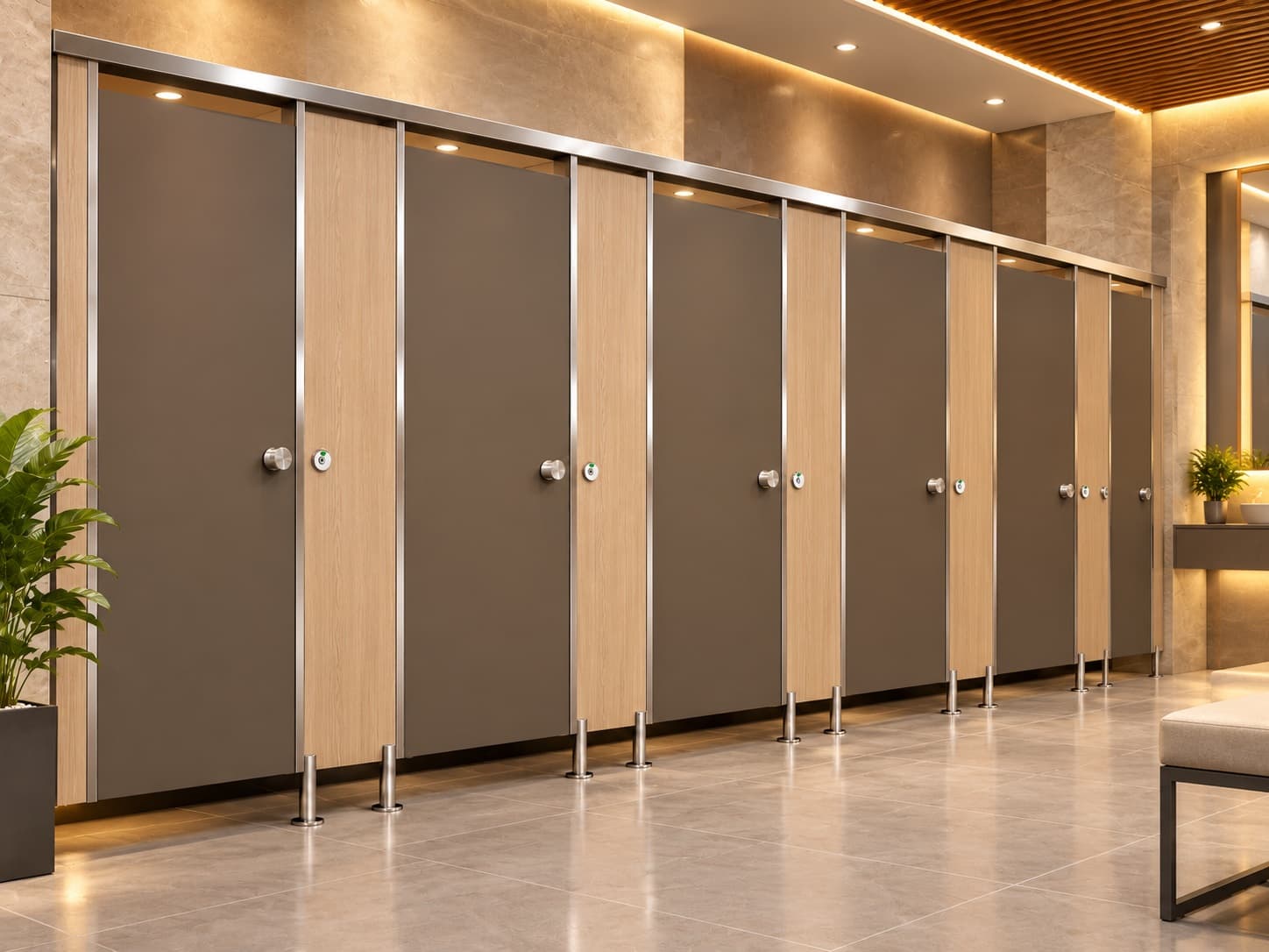 Changing room cubicle product visual from the approved Cubiclepro asset set