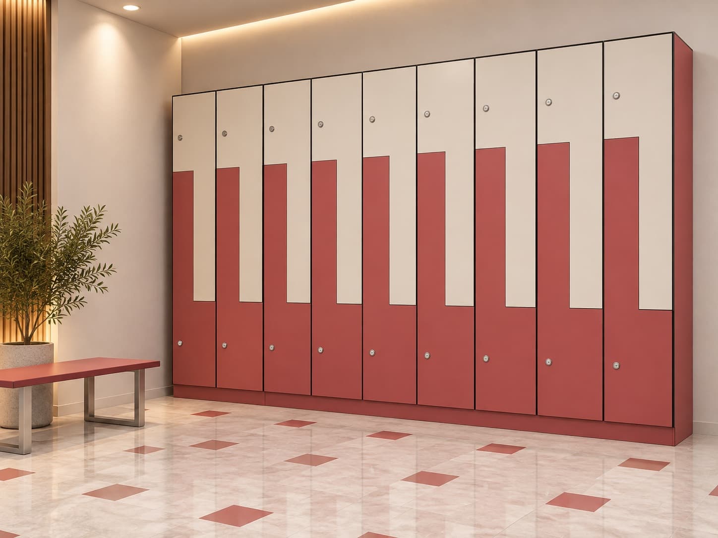 Z-Type Locker HPL locker interlocking module product visual