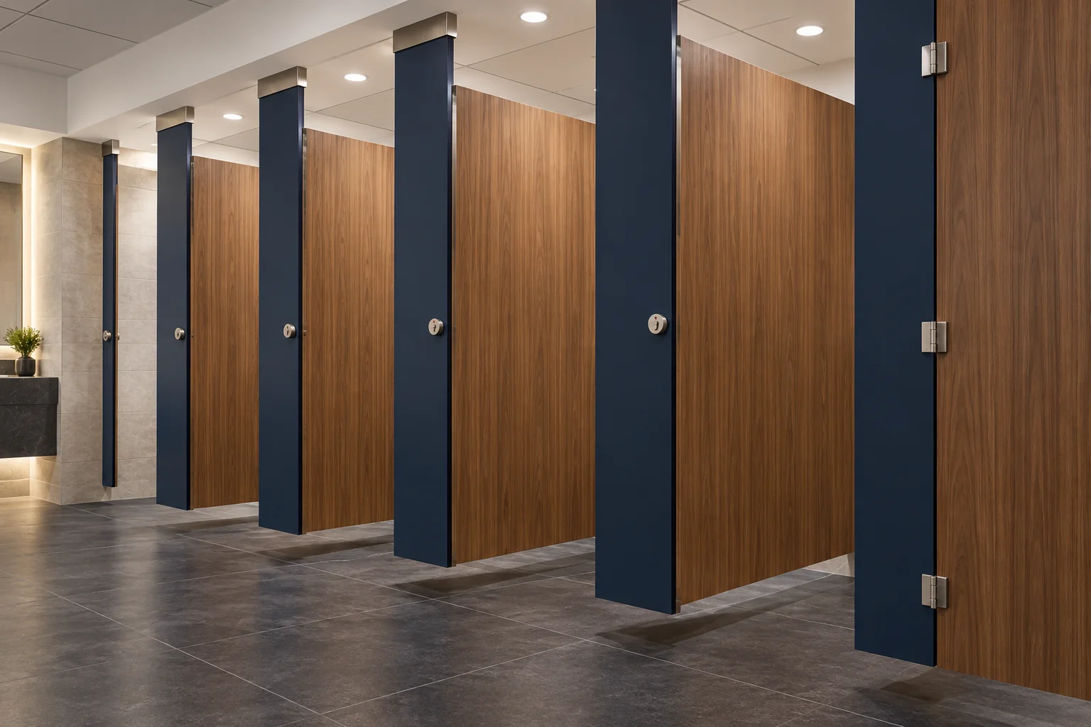 Sky Hung concept visual: ceiling-supported cubicles with a leg-free floor